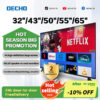 [M-pesa10%OFF] DECHO Smart TV 32 inches to 65 inches Ultra