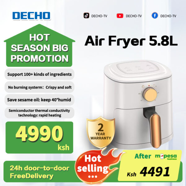 [M-pesa10%OFF] DECHO Air fryer