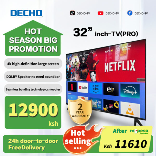 [M-pesa10%OFF] DECHO Smart TV 32 inches to 55 inches