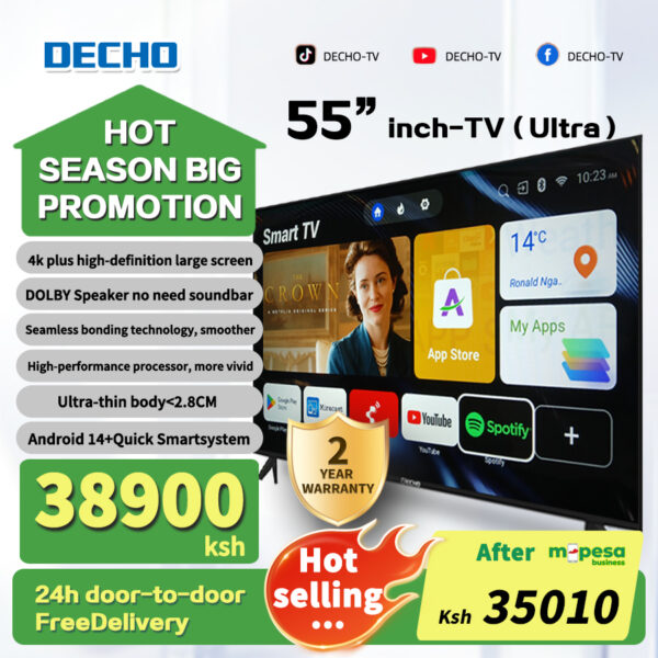[M-pesa10%OFF] DECHO Smart TV 32 inches to 55 inches
