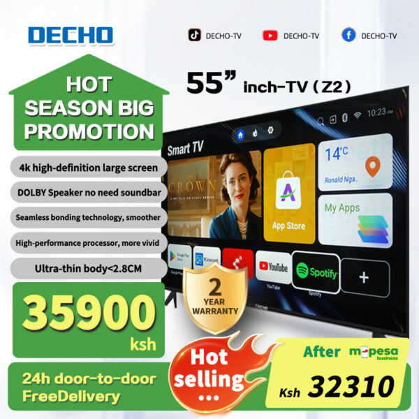 [M-pesa10%OFF] DECHO Smart TV 32 inches to 55 inches